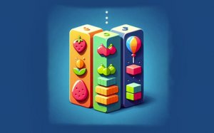 SuperArcade Fruits Spears and Cubes - 3-in-1 Arcade Puzzle Game